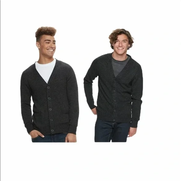 Men’s Urban Pipeline S Small 34 - 36 Cardigan Sweater Navy Blue Long Sleeve NWT - Picture 2 of 8